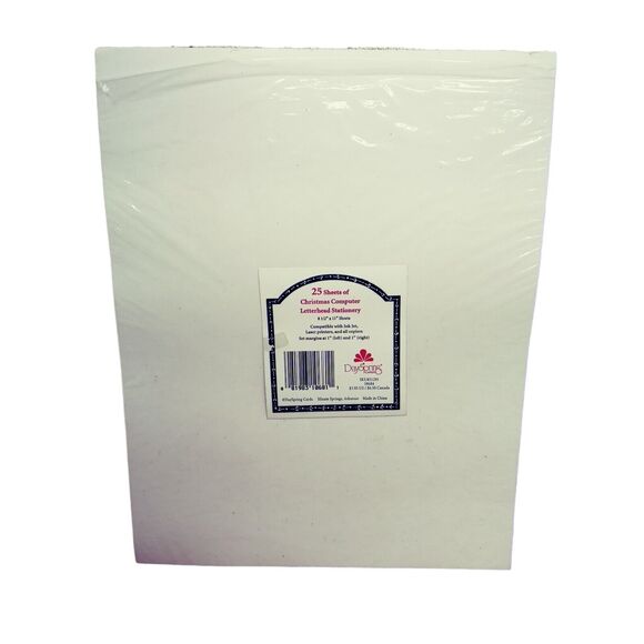 Vintage Christmas Letterhead Stationery O Come Let Us Adore Him Music Notes 90s - Picture 4 of 16